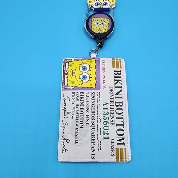 Spongebob Nickelodeon Bikini Bottom Driver License Retractable ID Lanyard NEW - Picture 10 of 10